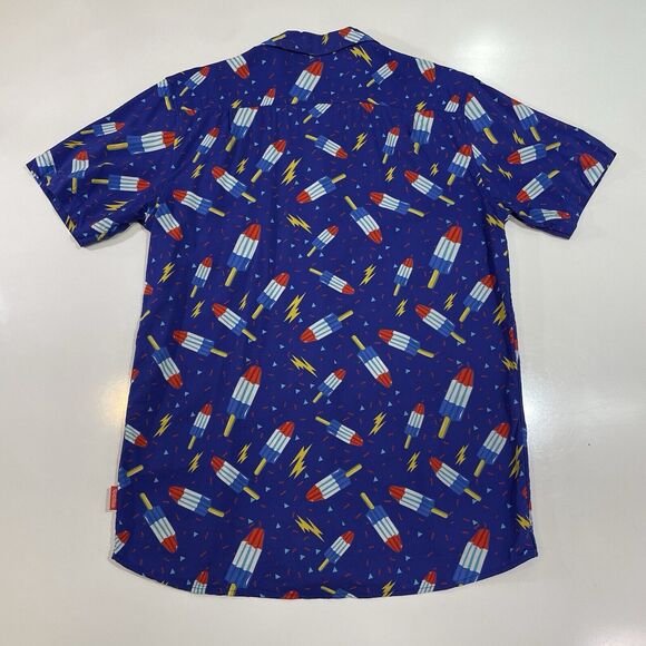 TIPSY ELVES 4TH OF JULY MEMORIAL DAY Popsicle Red White Blue Button Down Shirt L - Picture 6 of 6